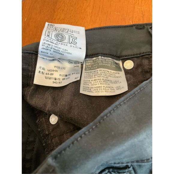 Levis Coated Mile High Super Skinny, Black 5Pocket Jeans, 25 - Picture 10 of 12